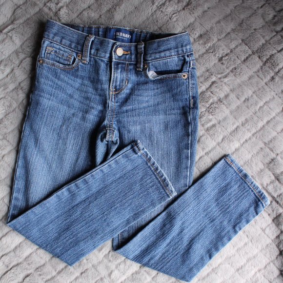 Old Navy Girls Blue Denim Skinny Jean Adjustable Waist ~6 Reg~ - Picture 1 of 9